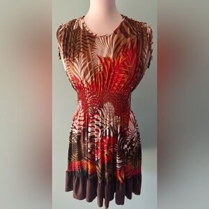 EUC Floral Ruffle Dress L-XL